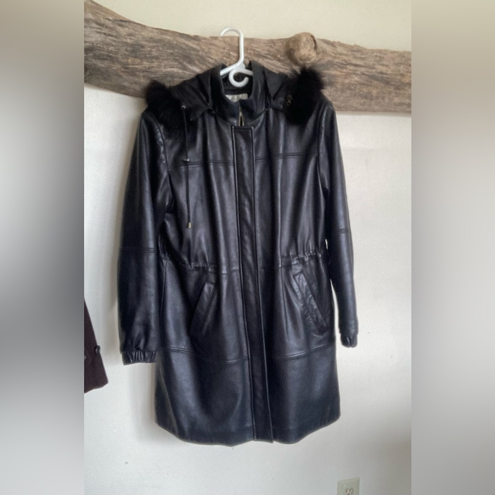 Vintage Leather and Fur Coat